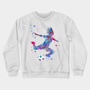 Female Soccer Player Crewneck Sweatshirt